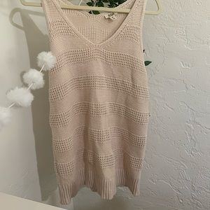 cream crotchet tank